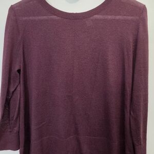 Halogen Plum Crewneck Long Sleeve Sweater